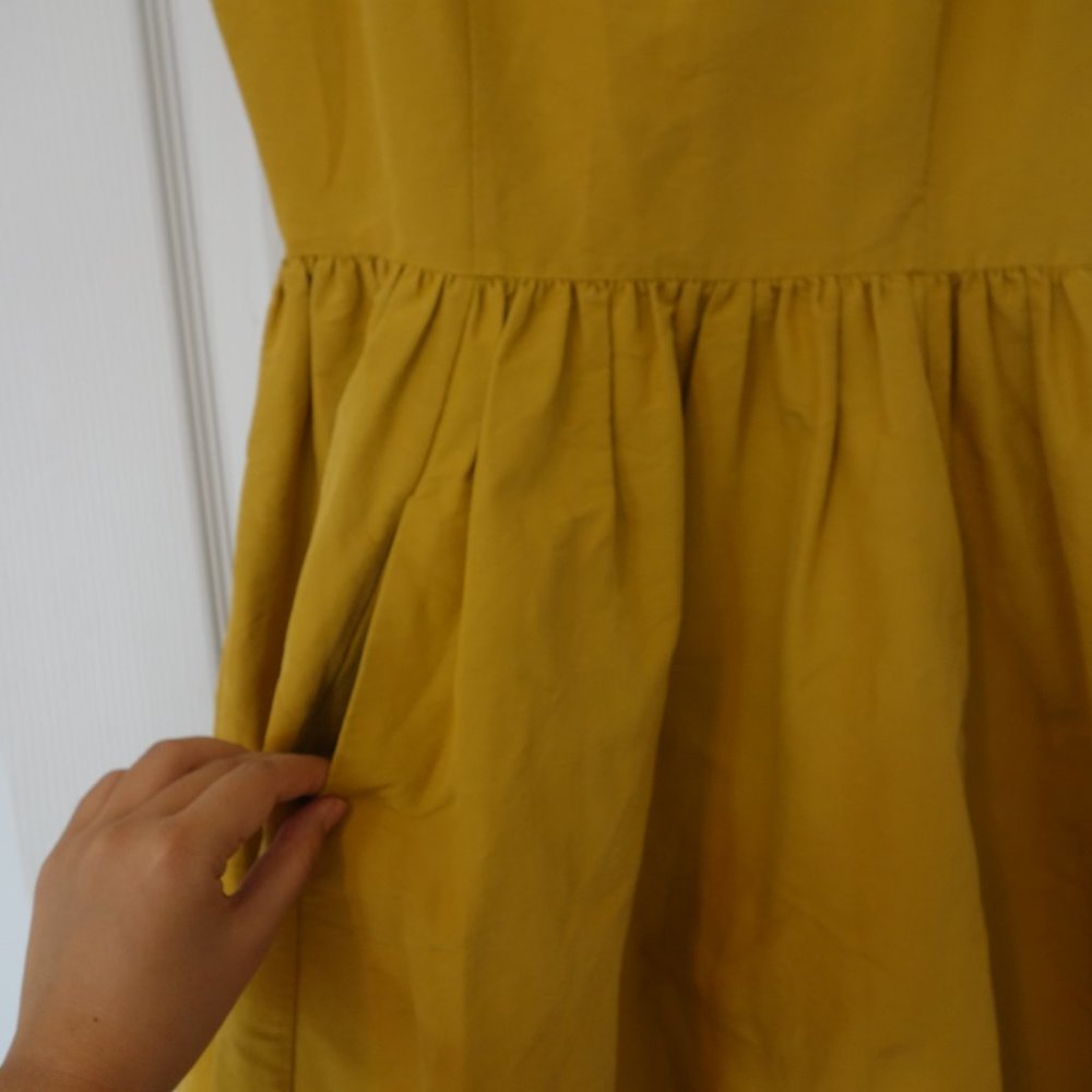 Kate Spade New York yellow RAINEY Fit flare dress - Picture 3 of 8